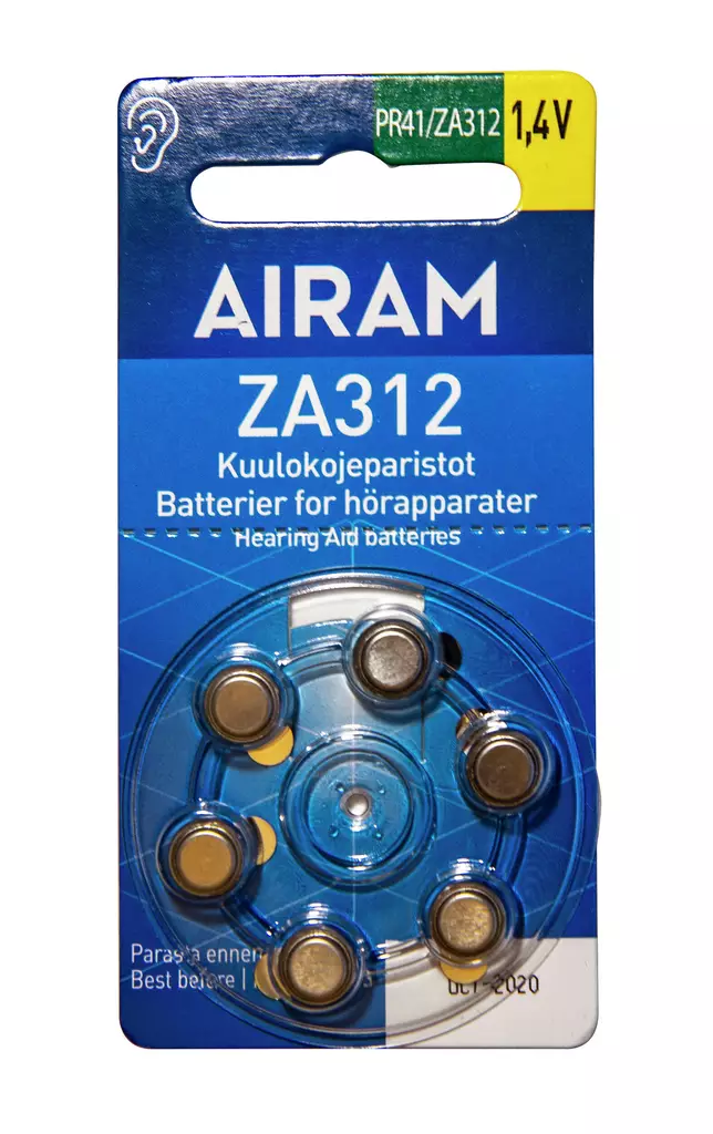 Airam za312 1,4v kuulokojepar. 6/bl - Erikoisparistot - 6435200237514 - 1