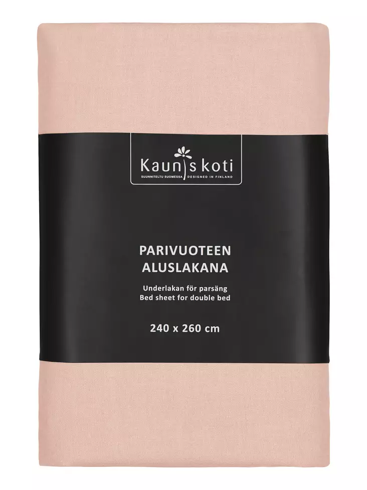 Aluslakana 150x250cm puuteri roosa - Aluslakanat - 6438146381914 - 1