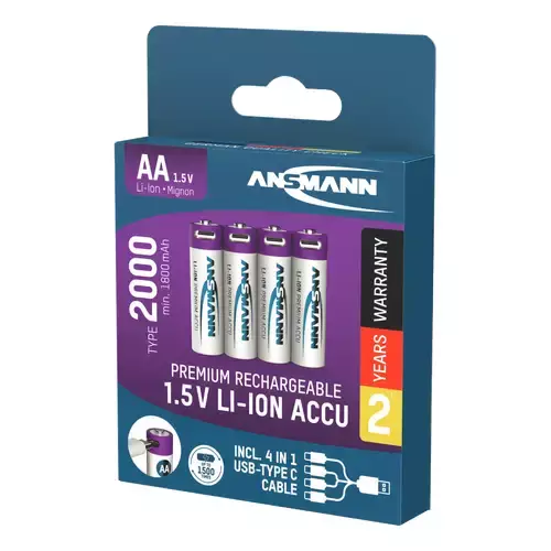 Ansmann AA Recharge 2000mAh w/C 4kpl - Ladattavat paristot ja paristolaturit - 4013674193974 - 1