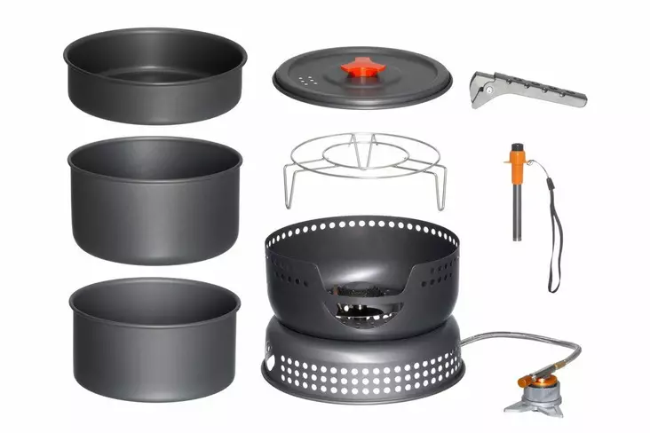 Atom retkikeitinsetti kaasupolttimolla - Retkiruokailu - 6410416471044 - 1
