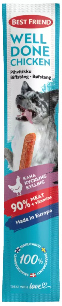 Best Friend Welldone pihvitikku 12g kana - Koiran herkut - 5700551172694 - 1