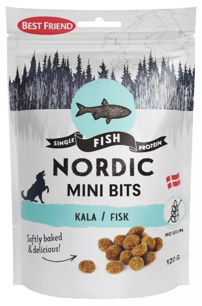 BF Nordic Mini Bits kala 120g - Koiran herkut - 5700551171444 - 1