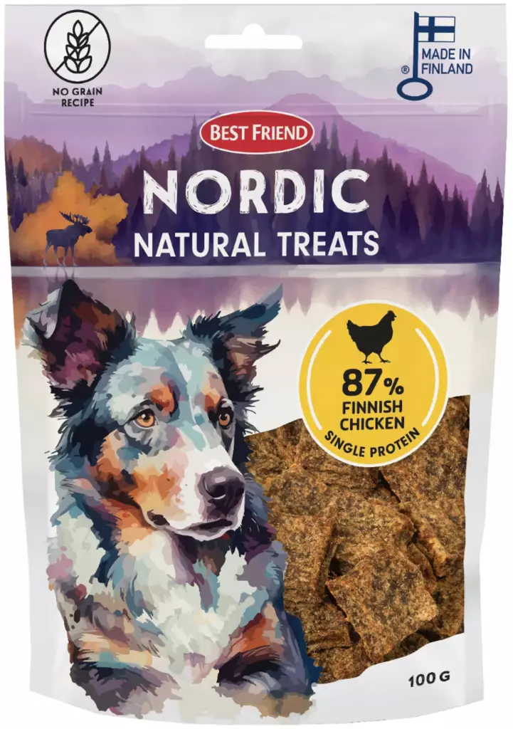 BF Nordic Natural Treats kana 100 g - Koiran herkut - 5700551173394 - 1