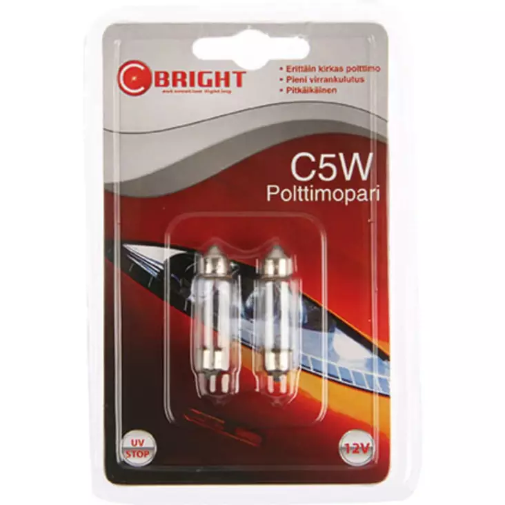 C-Bright C5W 11x38 12V 5W 2kpl polttimo - Halogen ajovalot ja polttimot - 6438255922824 - 1