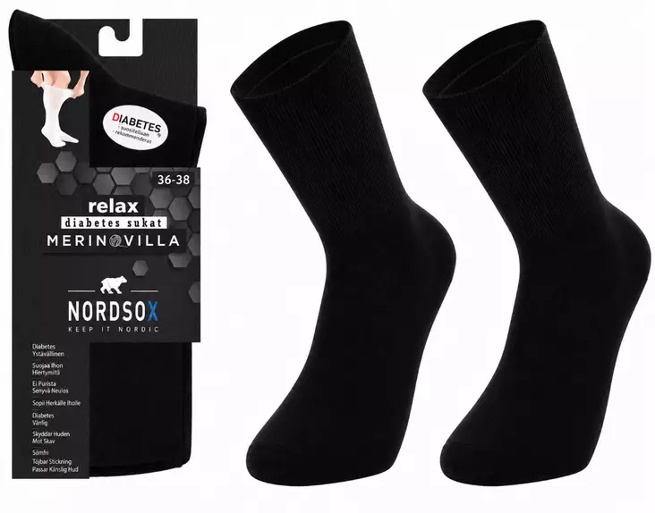Nordsox diabetes merinovillasukka 36-38 - Naisten sukat ja sukkahousut - 6438159061964 - 2
