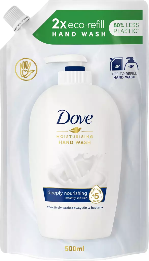 Dove Käsisaippua Täyttöpussi 500ml - Nestesaippuat - 4000388179004 - 1