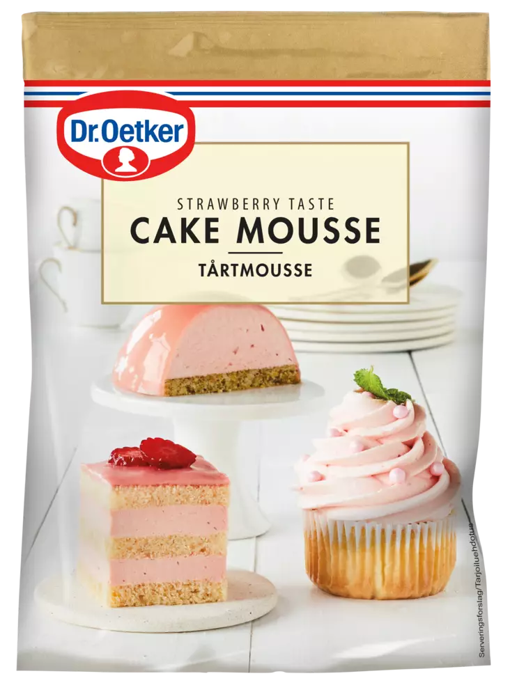 Dr. Oetker Kakkumousse mansikkanmakuinen - Kuivatuotteet ja leivonta - 5701073024614 - 1