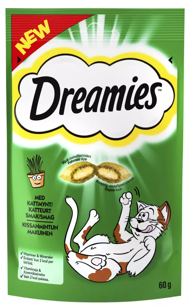 Dreamies Kissanminttu 60g kissanherkku - Kissan herkut - 5998749142394 - 1