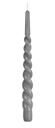 Duni Kierrekynttilä 28cm 8h harmaa - Kruunu- ja antiikkikynttilät - 7321012013684 - 1