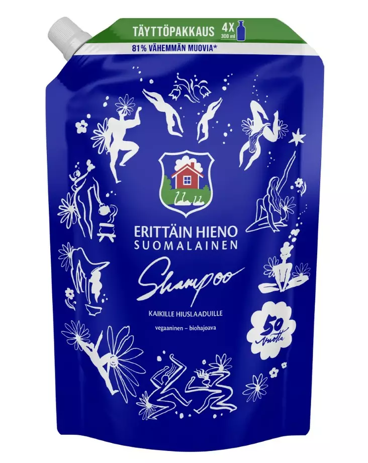 EHS shampoo täyttöpakkaus 1,2l - Shampoot - 6412203102544 - 1
