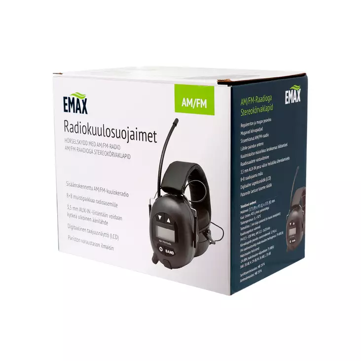 Emax Radiokuulosuojaimet AM/FM AUX Digitaalinen - Henkilösuojaimet - 6430050620974 - 1