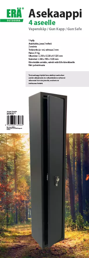 Erä outdoors asekaappi - Aseet ja maalitaulut - 6430039734364 - 1