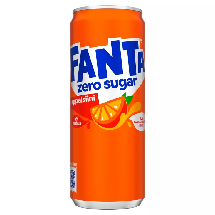 Fanta Appelsiini Zero virvoitusjuoma 0,3 - Virvoitusjuomat ja mixerit - 6415600582704 - 1
