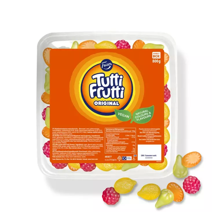 Fazer Tutti Frutti Original 800g - Karkit - 6416453432154 - 1