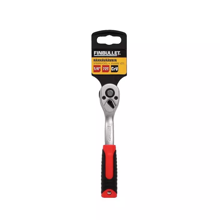 Finbullet Räikkäväännin 1/4" 72t crv - Räikkävääntimet - 6430017709544 - 1