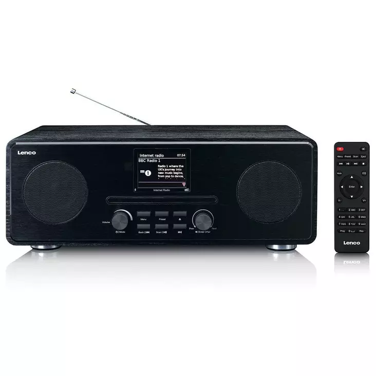 Fm-radio lenco dab+/fm/cd-soitin/bluetooth - Radiot, soittimet ja radiopuhelimet - 8711902043294 - 1