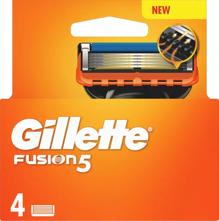 Gillette Fusion5 4 kpl teräpakkaus - Varsiterät, ihokarvanpoistovahat/-laput - 7702018851294 - 1