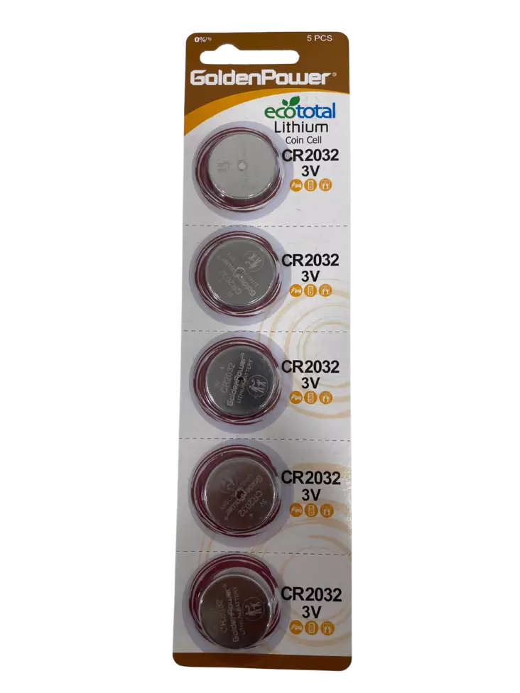 Golden power lithiumparisto CR2032 5KPL - Nappiparistot - 4895026704744 - 1
