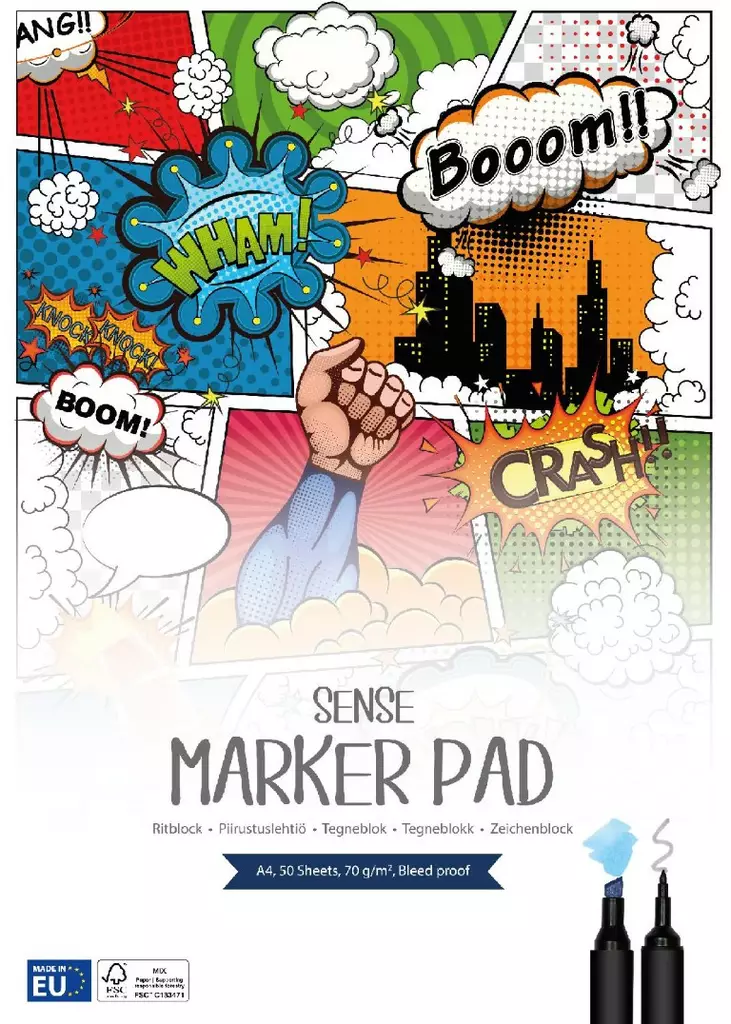 Huopakynälehtiö sense A4 50ark - Vihkot, lehtiöt, muistikirjat - 7312460108794 - 1
