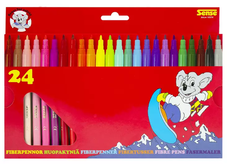 Huopakynä sense 24 väriä - Tussit, kuitukynät ja korostuskynät - 7312460103744 - 1
