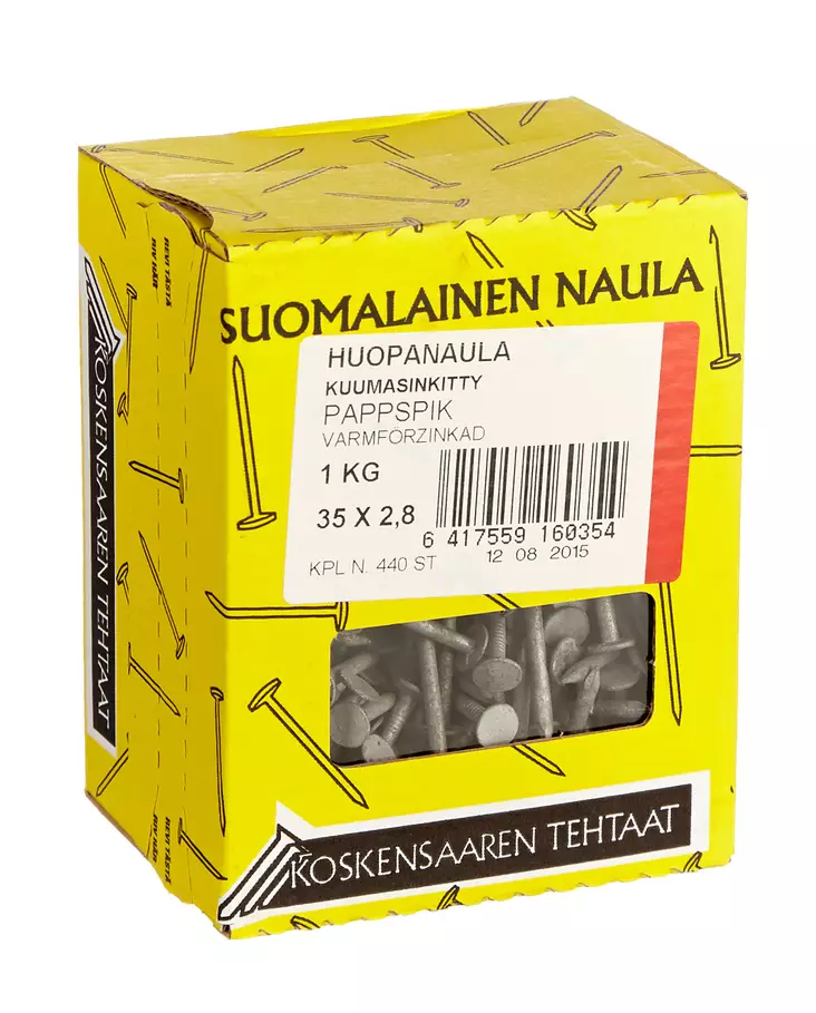 Huopanaula kuumasinkitty 35x2,8mm 1kg - Naulat - 6417559160354 - 1