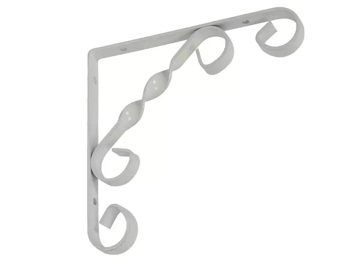 Hyllynkannatin 120x120mm valkoinen - Hyllyt ja kannakkeet - 6414671067264 - 1