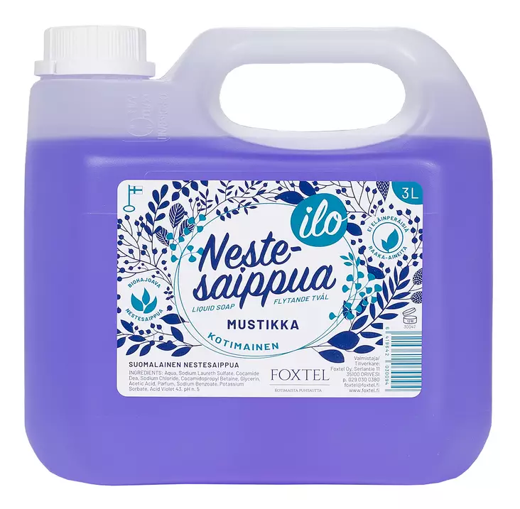 Ilo Nestesaippua 3l Mustikka - Nestesaippuat - 6419642030094 - 1