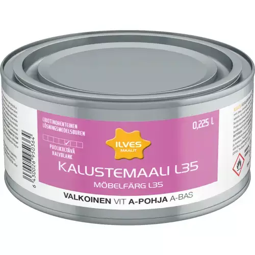 Ilves kalustemaali valkoinen L35 0,2L - Kalustemaalit ja ikkuna/ovimaalit - 6430026950364 - 1