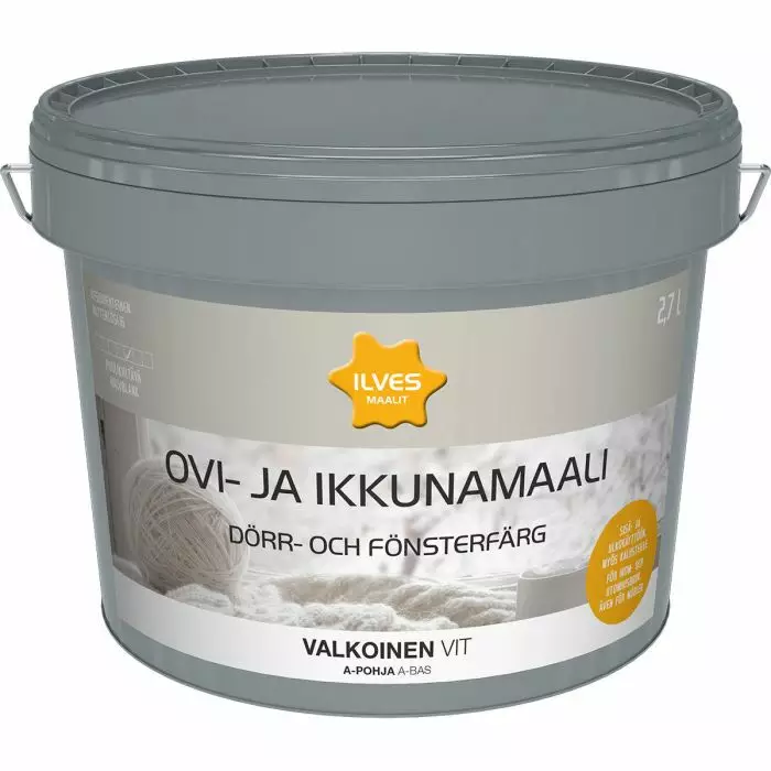 Ilves Ovi- ja ikkunamaali Valkoinen 2,7L - Ovi- ja ikkunamaalit - 6430026958834 - 1
