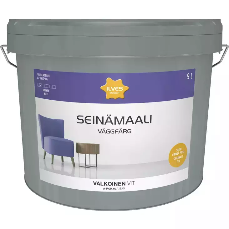 Ilves Seinämaali A-pohja Valkoinen 9L - Seinämaalit - 6430026951064 - 1
