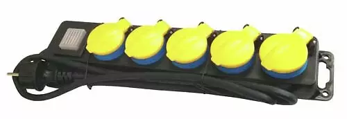 Jatkojohto IP44 5-os. 1,5m kytkimellä - Jatkojohdot - 6438140273574 - 1