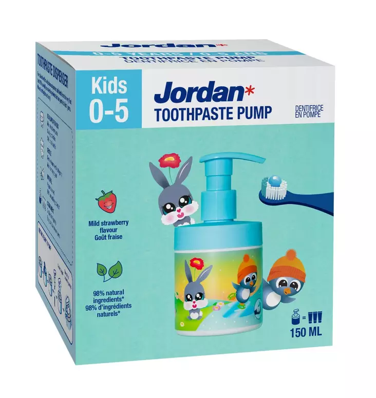 Jordan kids hammastahna pumppupullo - Hammastahnat - 7046110068304 - 1