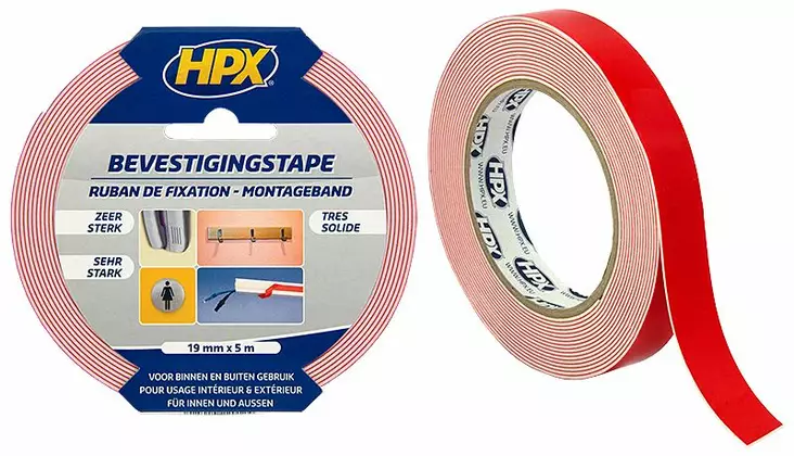 Kaksipuolinen asennusteippi 19mm x 5m - Teipit - 5425014220124 - 1