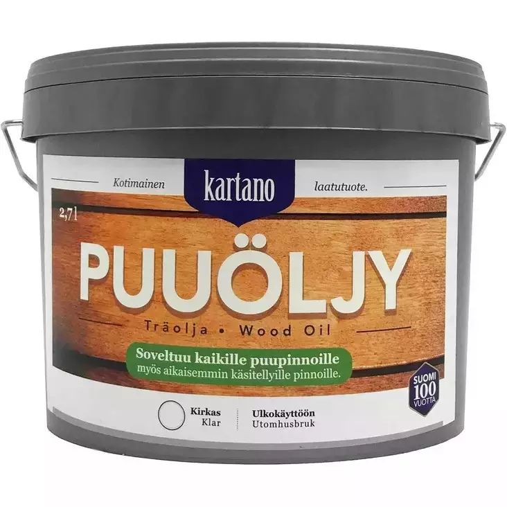 Kartano Puuöljy Kirkas Vesiohenteinen 2,7L - Puuöljyt - 6438168097954 - 1