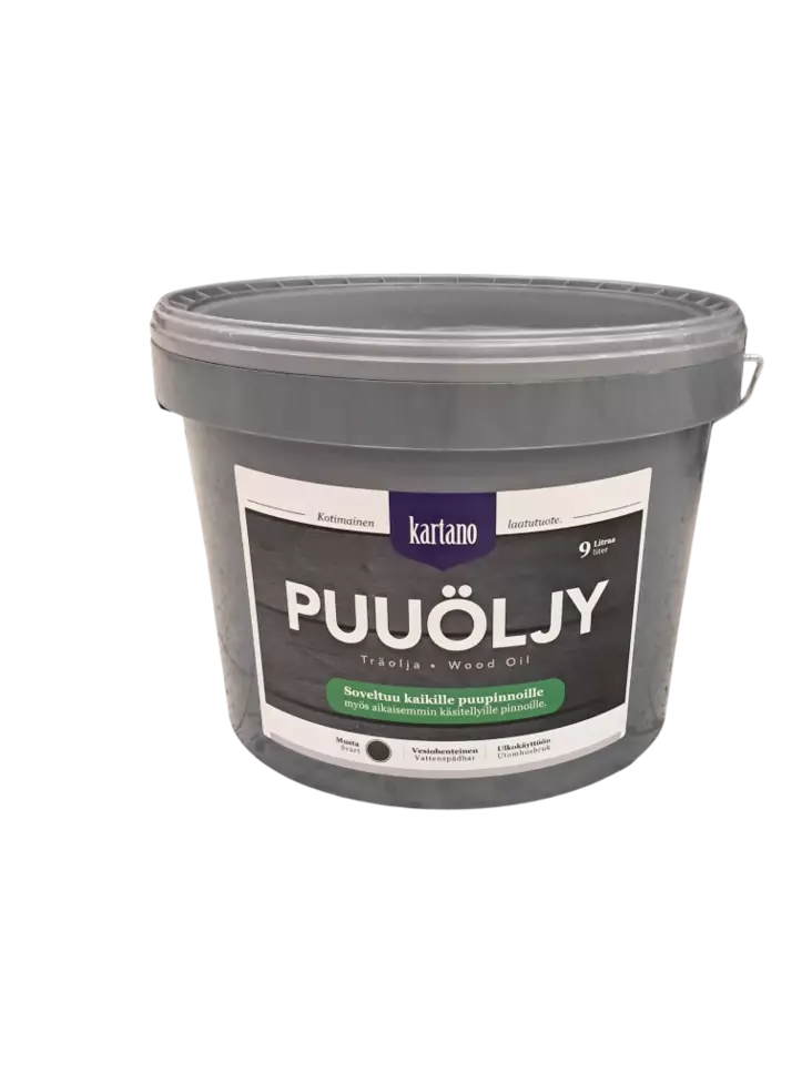 Kartano Puuöljy Musta Vesiohenteinen 9L - Puuöljyt - 6438168107554 - 1