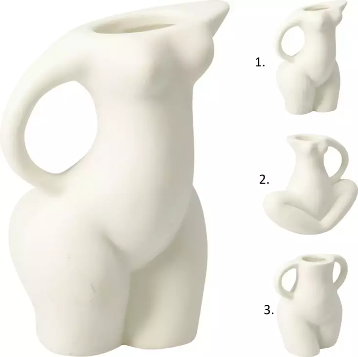 Keraaminen maljakko naisellinen keho - Maljakot ja kynttilänjalat - 8721037618694 - 1