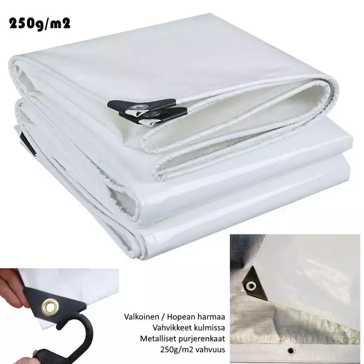 KESTOPEITE HEAVY 10X20M VALK/HOP - Suojapeitteet ja pressut - 6438159910064 - 1