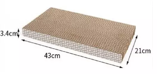Kissan raapimisalusta pahvia 43x12,7x3,4 - Kissan tarvikkeet - 6438506000844 - 1