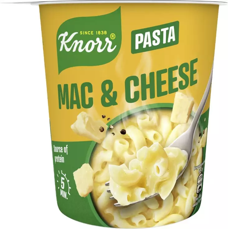 KNORR SNACK POT MAC&CHEESE - Kuivaruoka-aineet, keitot ja kastikkeet - 8711200344734 - 1