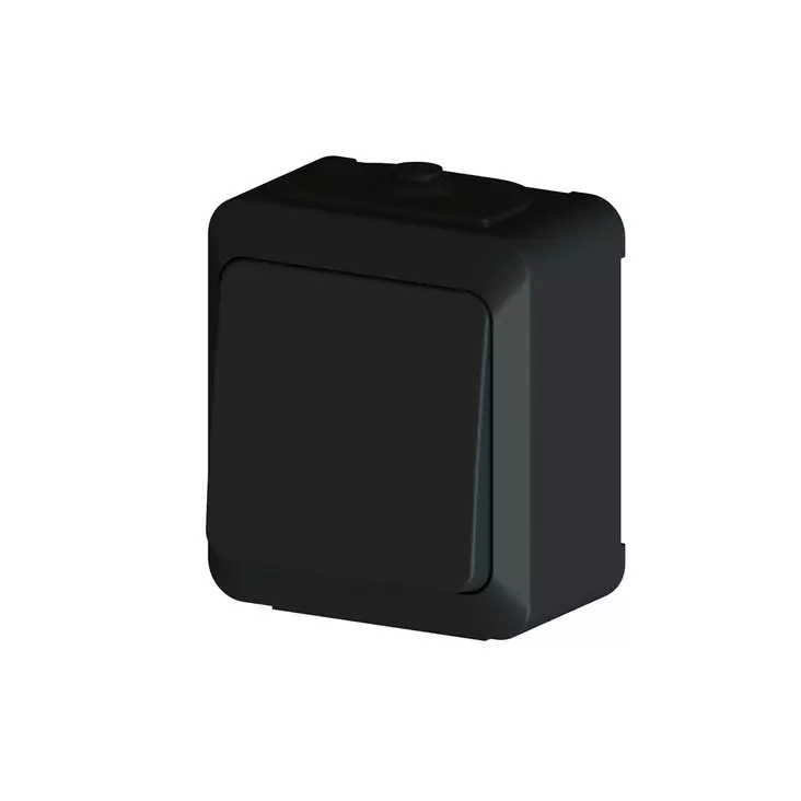 Kytkin 1/6 pinta IP44 HIILI - Sähköasennuskytkimet - 6438140197214 - 1