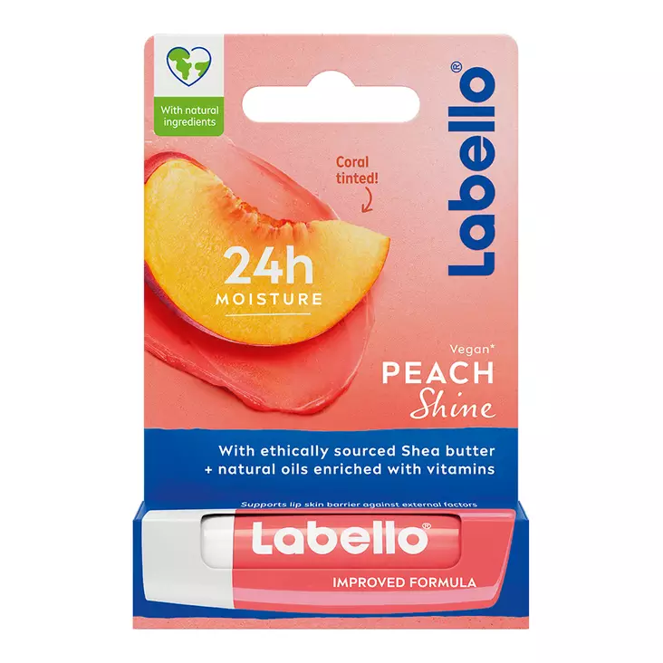 Labello 4,8g Peach Shine -huulivoide - Huulivoiteet - 4005900982544 - 2