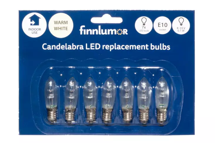 Led-vaihtolamppu 10-55v e10 2-9 haaraisi - Jouluvalot - 6410412051004 - 1