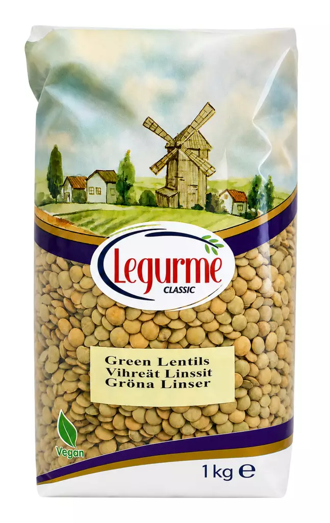 Legurme vihreät linssit 1kg - Suurimot - 8693374256344 - 1