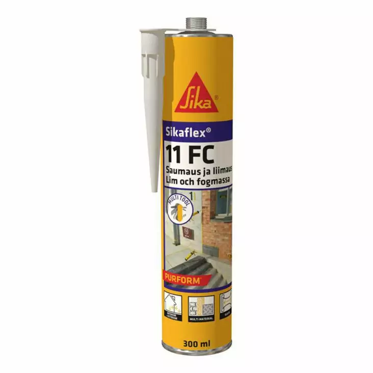 Liima- ja tiivistemassa Sikaflex-11FC Purform 300ml valkoinen - Liimamassat ja asennusliimat - 7612895734774 - 1