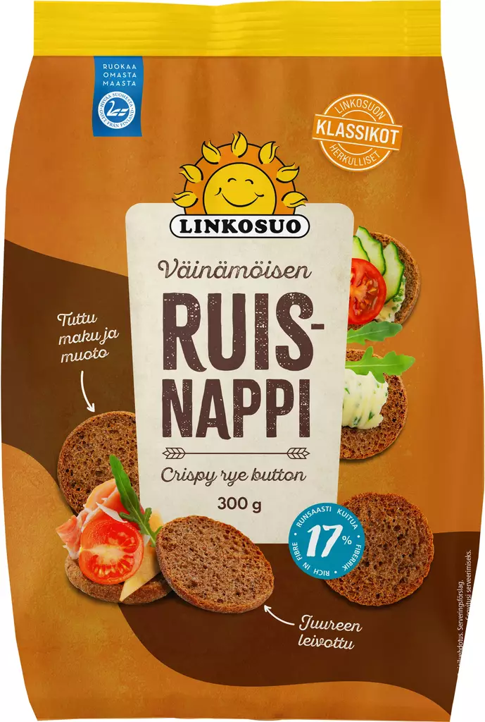 LINKOSUO VÄINÄMÖISEN RUISNAPPI 300G - Elintarvikkeet - 6420400008514 - 1