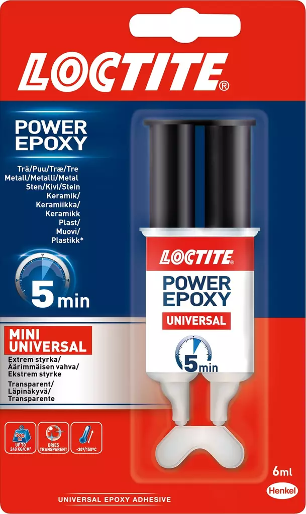 Loctite power epoxy mini universal 6ml - Epoksit ja 2K liimat - 7332531013574 - 1