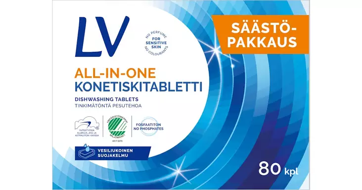 LV 80kpl all-in-one konetiskitabletti - Astianpesuaineet - 6414505191714 - 1