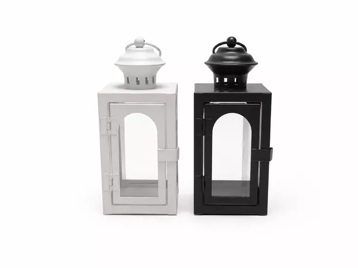 Lyhty metalli 8,5x8x19cm - Ulko- ja sisälyhdyt - 6438506022624 - 1