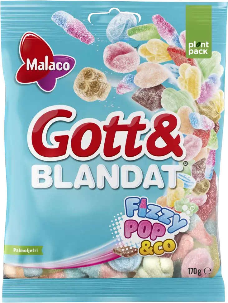 Malaco Gott&Blandat fizzy pop&co 170 g - Karkit - 7310350130054 - 1