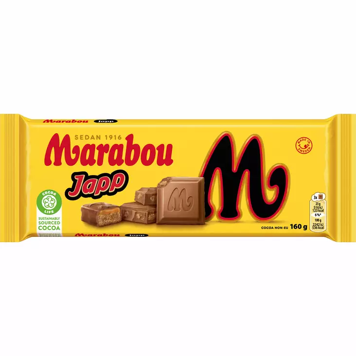 Marabou Japp suklaalevy 160g - Suklaat - 7622202276934 - 1